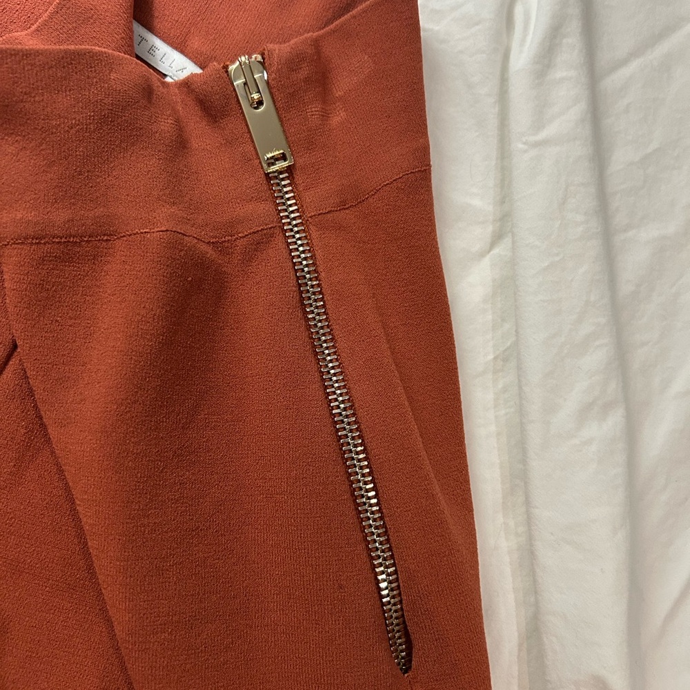 STELLA MCCARTNEY Wide‎ Leg Cropped Knit Pants Burnt Orange - Picture 5 of 16